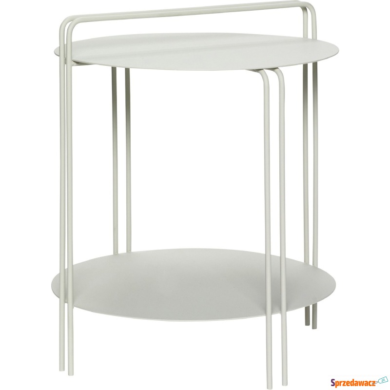 Stolik Hübsch okrągły szary metalowy - Stoły, stoliki, ławy - Lębork