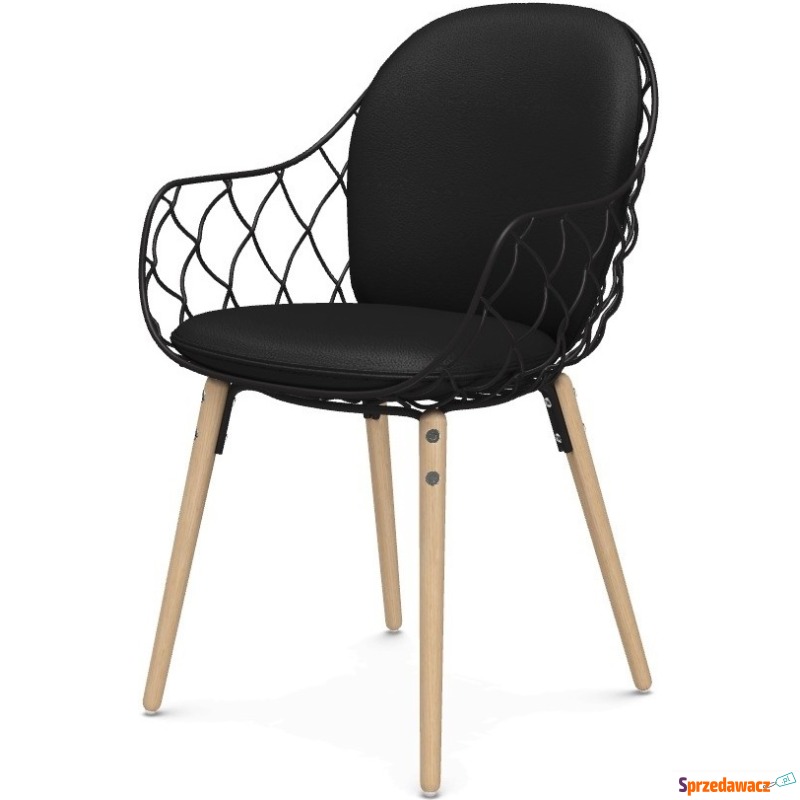 Krzesło Pina pełne czarne materiał Steelcut 2... - Krzesła kuchenne - Gliwice