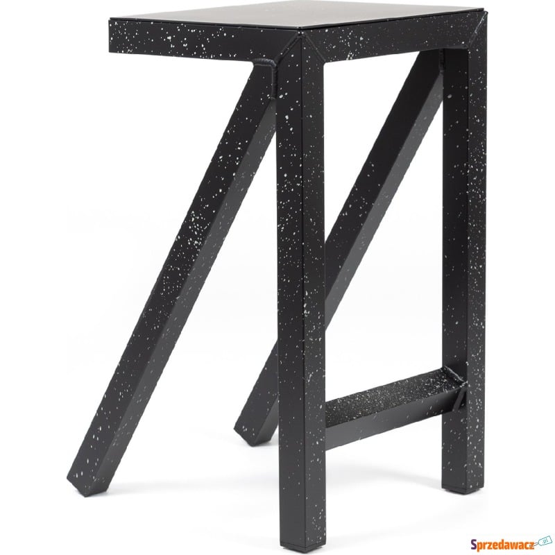 Stołek barowy Bureaurama 62 cm czarno-biały - Taborety, stołki, hokery - Nysa