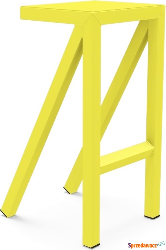 Stołek barowy Bureaurama 74 cm żółty - Taborety, stołki, hokery - Koszalin