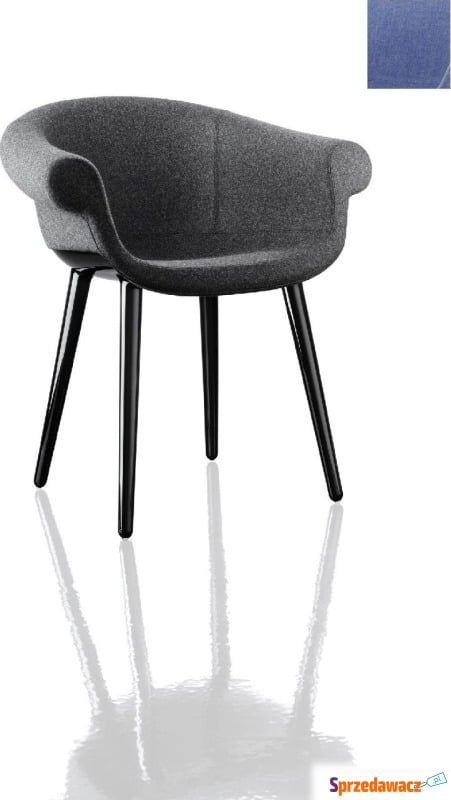 Krzesło Cyborg Lord rama czarna siedzisko niebieskie - Krzesła kuchenne - Brzeg
