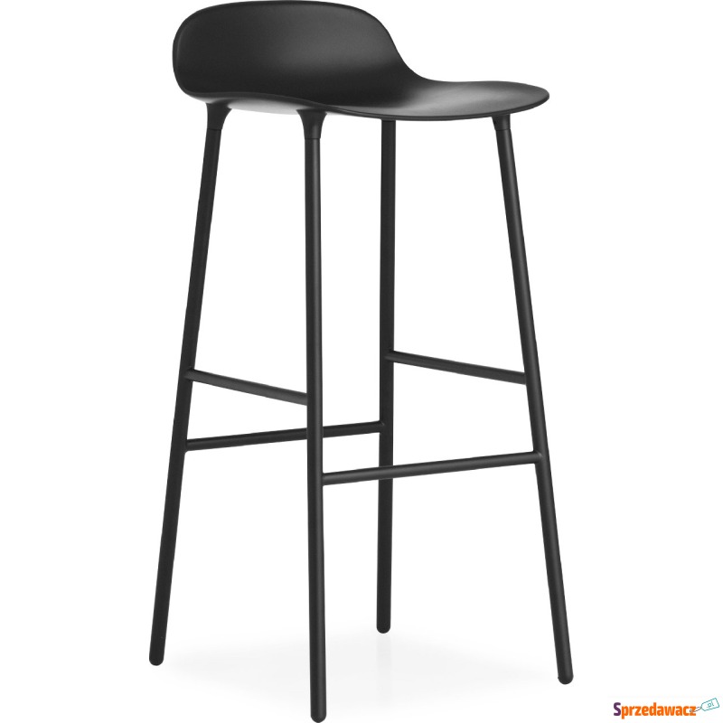 Stołek barowy Form 75 cm nogi stalowe czarny - Taborety, stołki, hokery - Rzeszów