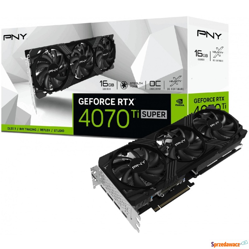 PNY GeForce RTX 4070 Ti SUPER Verto Triple Fan... - Karty graficzne - Jelenia Góra