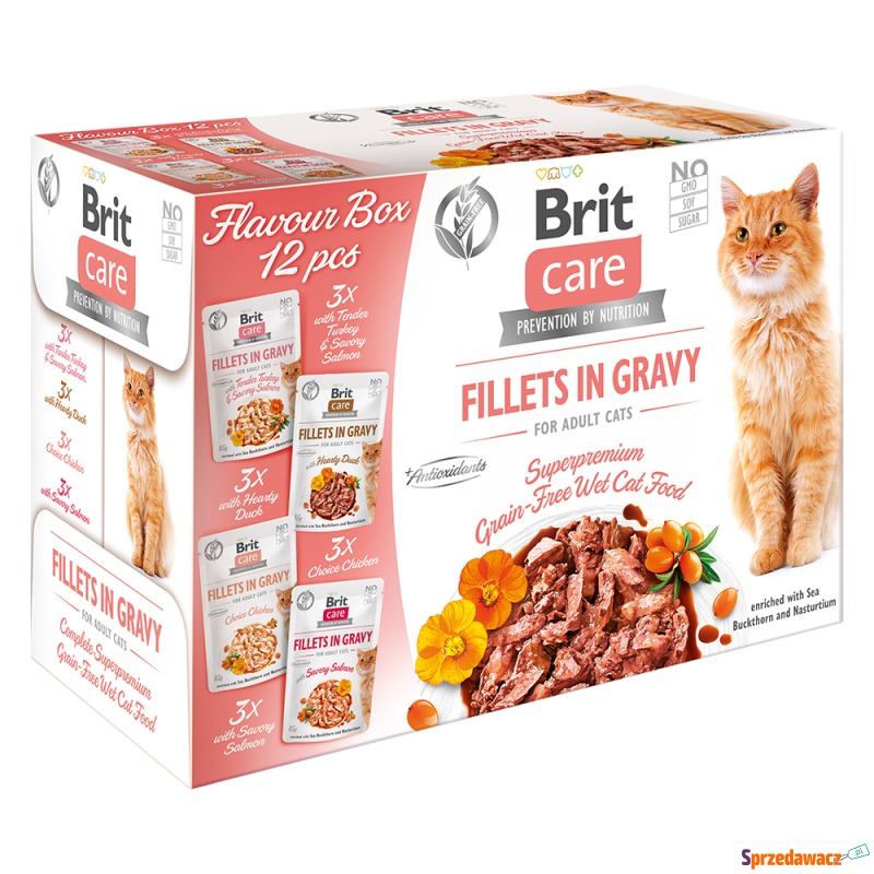 Brit Care Cat, filety w sosie , 12 x 85 g  - ... - Karmy dla kotów - Ciechanów