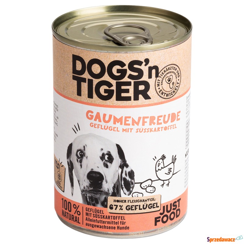 Dogs'n Tiger Adult, 6 x 400 g - Drób i bataty - Karmy dla psów - Chełm