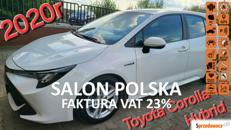 Toyota Corolla  Hatchback 2020,  1.8 hybryda - Na sprzedaż za 67 479 zł - Białystok