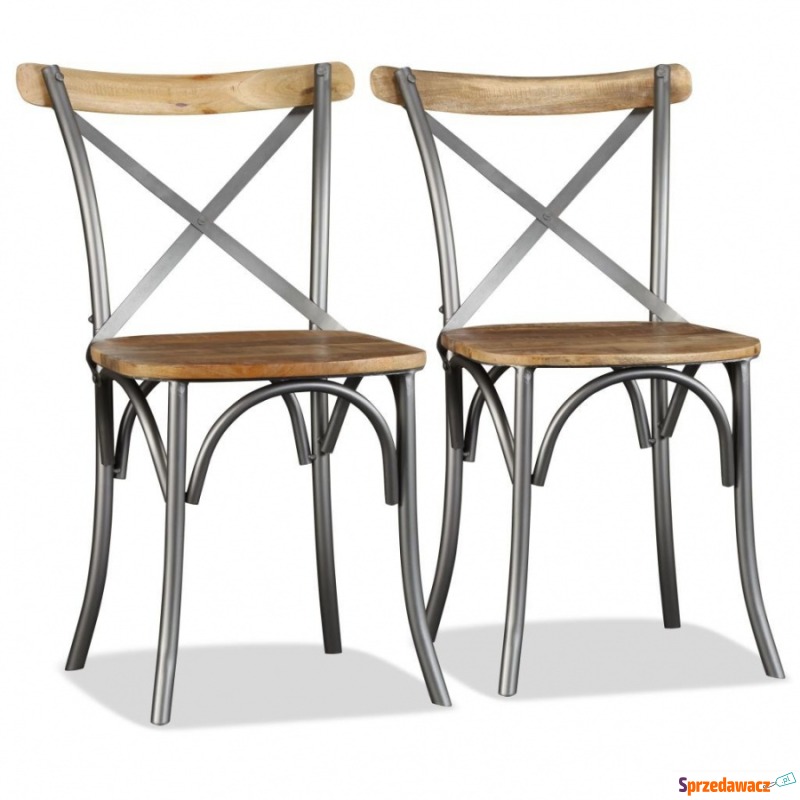 Krzesła do kuchni 2 szt. lite drewno mango - Krzesła kuchenne - Jelenia Góra