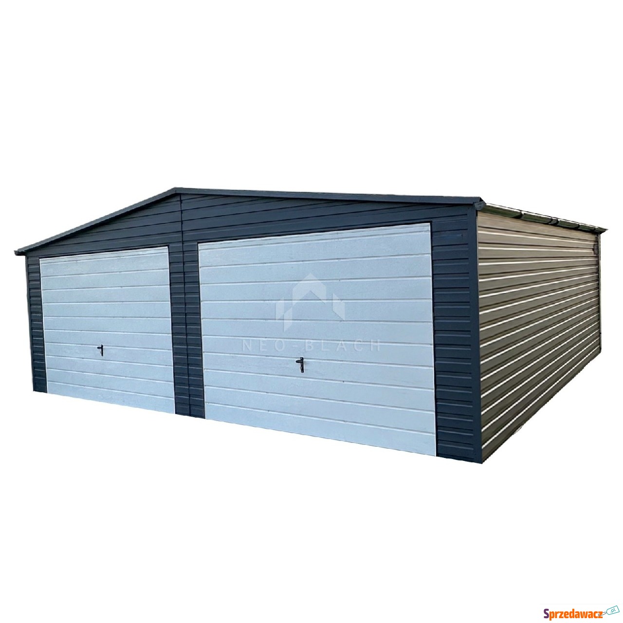 Garaż Blaszany 7,5x6m 2x Brama...