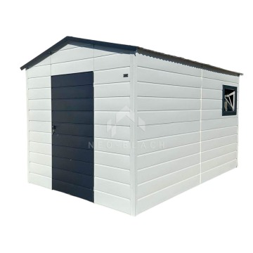 Schowek - Domek ogrodowy 2,5x4m Okno - Biały - Antracyt - Dach Dwuspadowy NB156