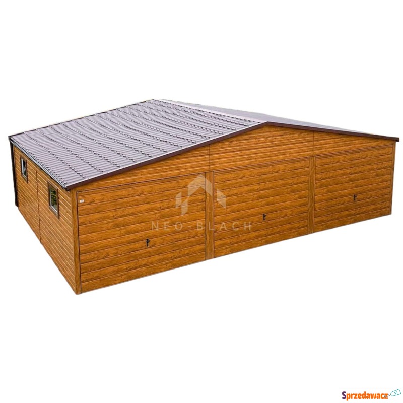 Garaż Blaszany 9x6m - 3x Brama...