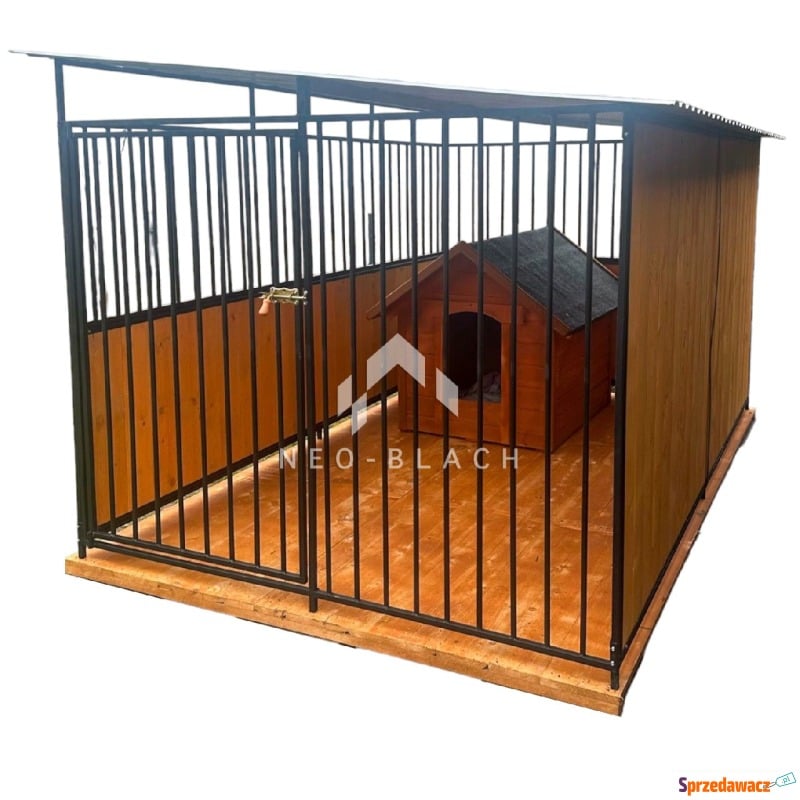 Kojec dla psów 2x3m - Drewniana podłoga - ści... - Altany, domki, namioty - Gniezno