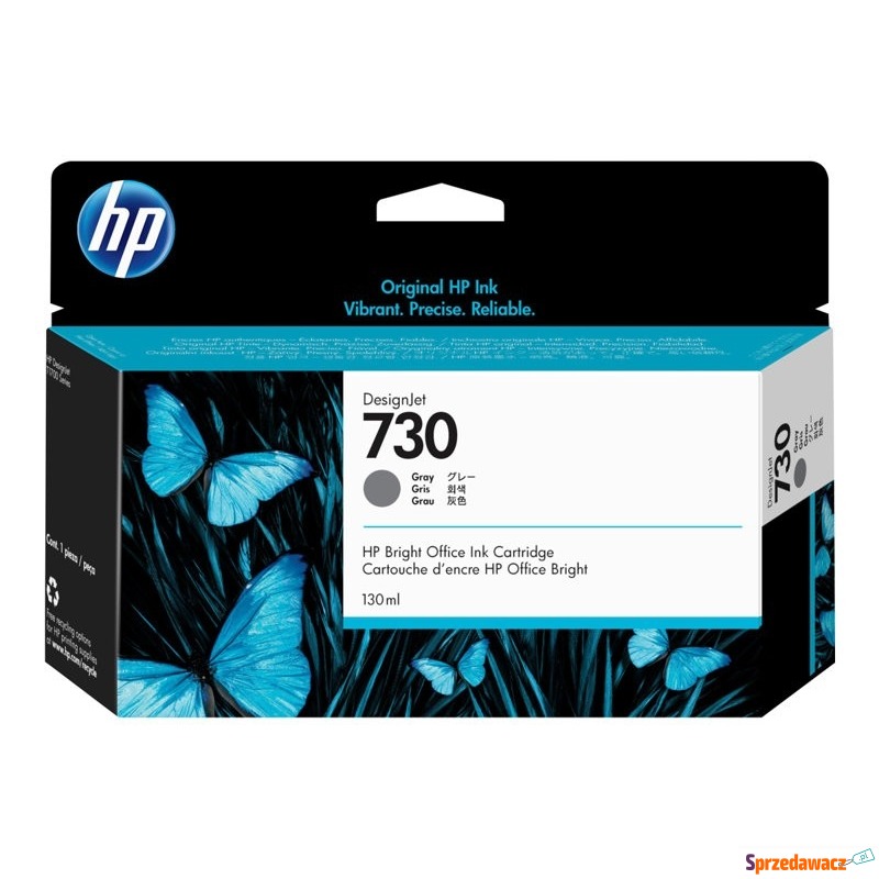 HP Atrament 730 130-ml Gray DesignJet Ink - Tusze, tonery - Sanok