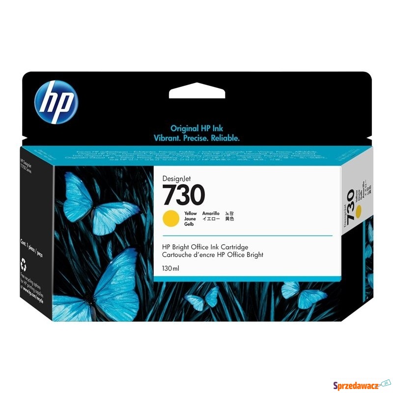 HP Atrament 730 130-ml Yellow DesignJet Ink - Tusze, tonery - Płock