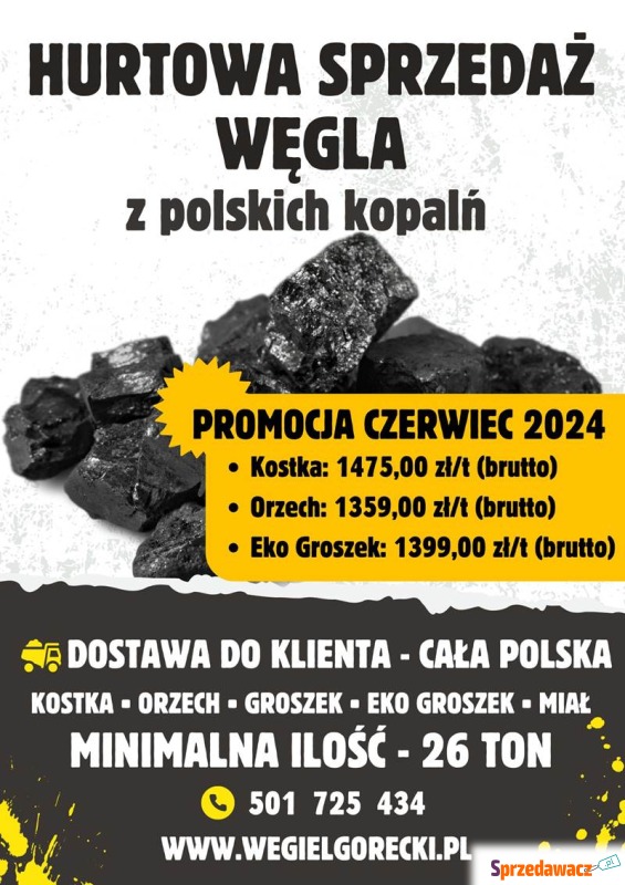 Hurtowa sprzedaż węgla / Polskie kopalnie - P... - Pozostałe artykuły do... - Wrocław