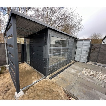DOMEK OGRODOWY 4x2,5 m + wiata 1,2 x 2,5 m - brama... - Garaże i wiaty - Gdańsk - zdjęcie 11