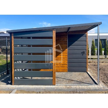 Schowek - Domek Ogrodowy 4x3m + wiata 1,5m - Drzwi... - Garaże i wiaty - Tarnawa - zdjęcie 2