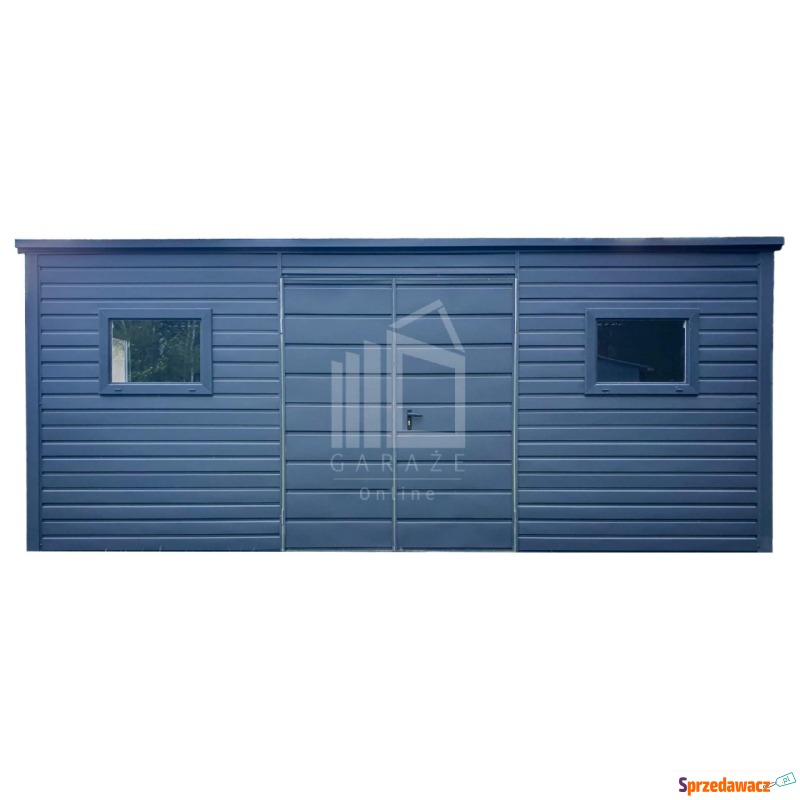 Schowek - Domek Ogrodowy 6x2,5m - Drzwi - 3x okno... - Sprzedam garaż, parking - Turek