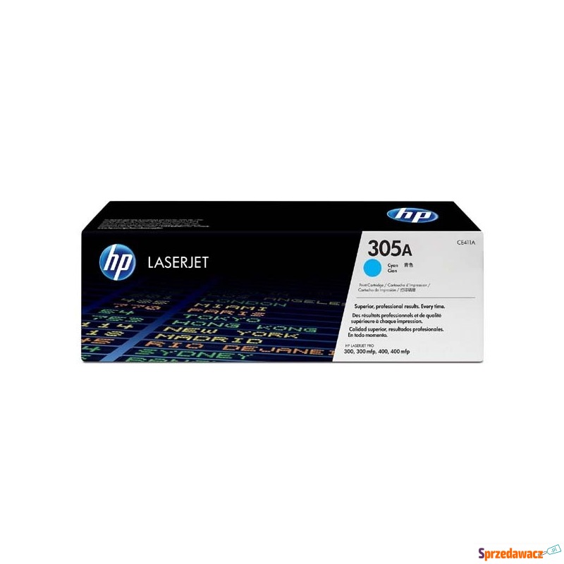 Oryginalny toner HP 305A błękitny (CE411A) - Tusze, tonery - Płock