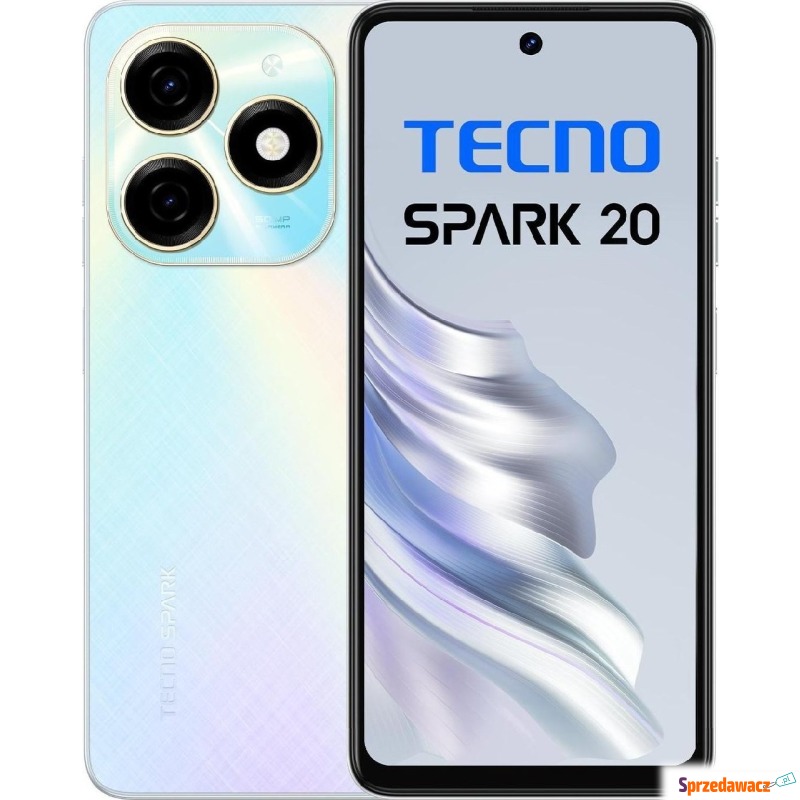 Smartfon Tecno Spark 20 8/256GB Biały (KJ5n_2... - Telefony komórkowe - Tarnów