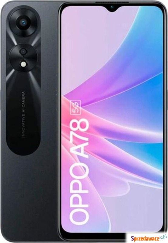 Smartfon Oppo A78 5G 4/128GB Czarny (S8104206) - Telefony komórkowe - Włocławek