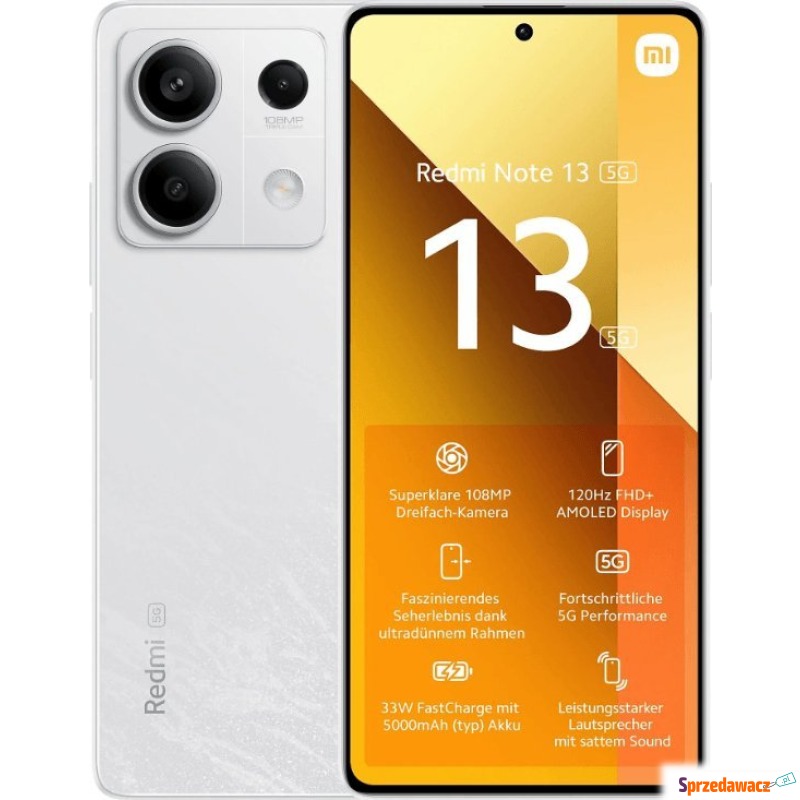 Smartfon Xiaomi Redmi Note 13 5G 8/256GB Biały... - Telefony komórkowe - Lublin