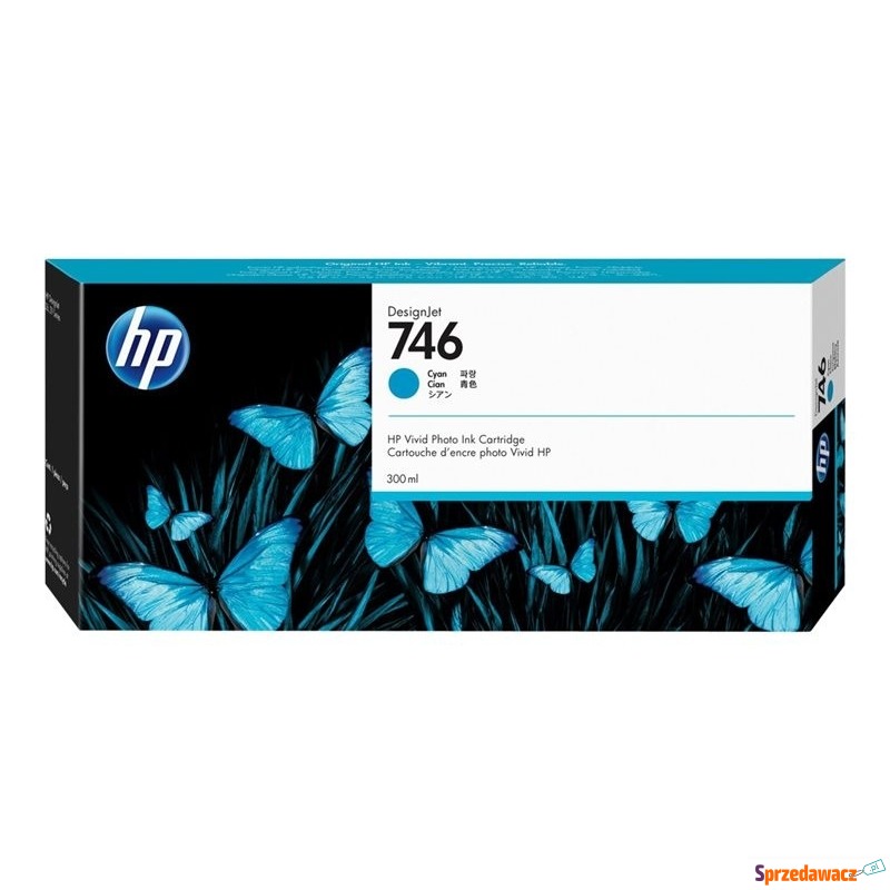 HP Atrament 746 300-ml Cyan DesignJet Ink - Tusze, tonery - Bytom