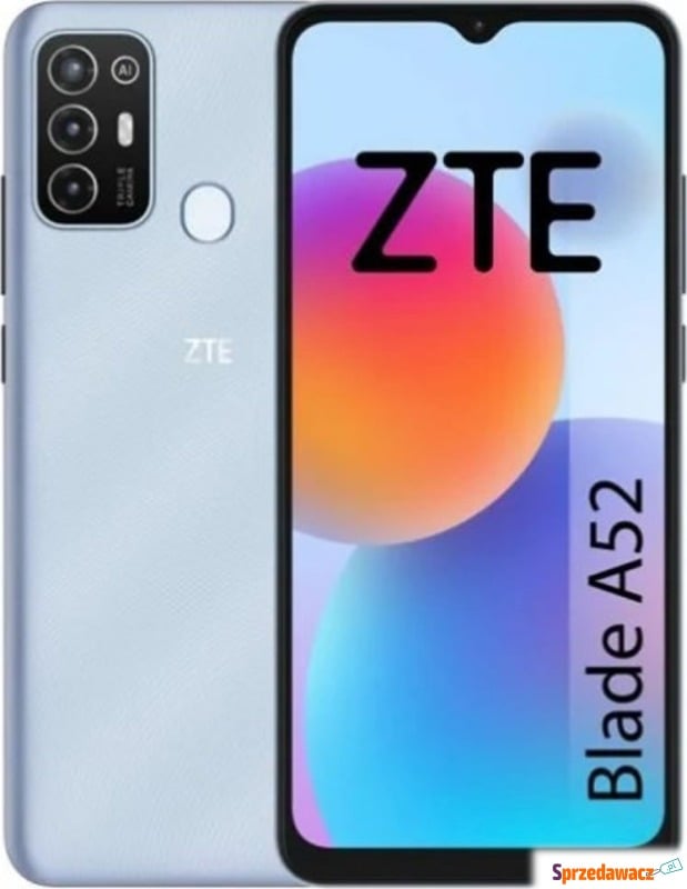 Smartfon ZTE Blade A52 2/64GB Niebieski (S0234539) - Telefony komórkowe - Gdańsk