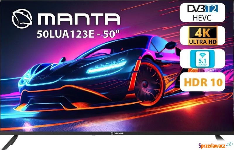 Telewizor Manta 50LUA123E LED 50'' 4K Ultra HD... - Telewizory - Sosnowiec