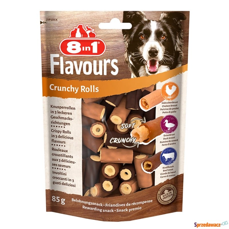 8in1 Flavours Crunchy Rolls - 3 x 85 g - Przysmaki dla psów - Świecie