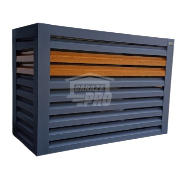 Osłona klimatyzatora - pompy ciepła 130x50x110 cm antracyt + jasny orzech  GP312