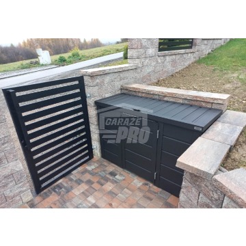 obudowa  kubłów  177  x  65  x  110 cm  antracyt... - Pozostałe meble ogrodowe - Koszalin - zdjęcie 3