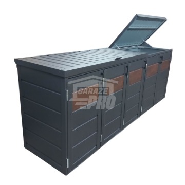 Zabudowa koszy obudowa kubłów 345 x 80 x 120 cm  antracyt GP343