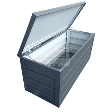 Skrzynia ogrodowa metalowa kufer 150x60x70cm  antracyt GP349