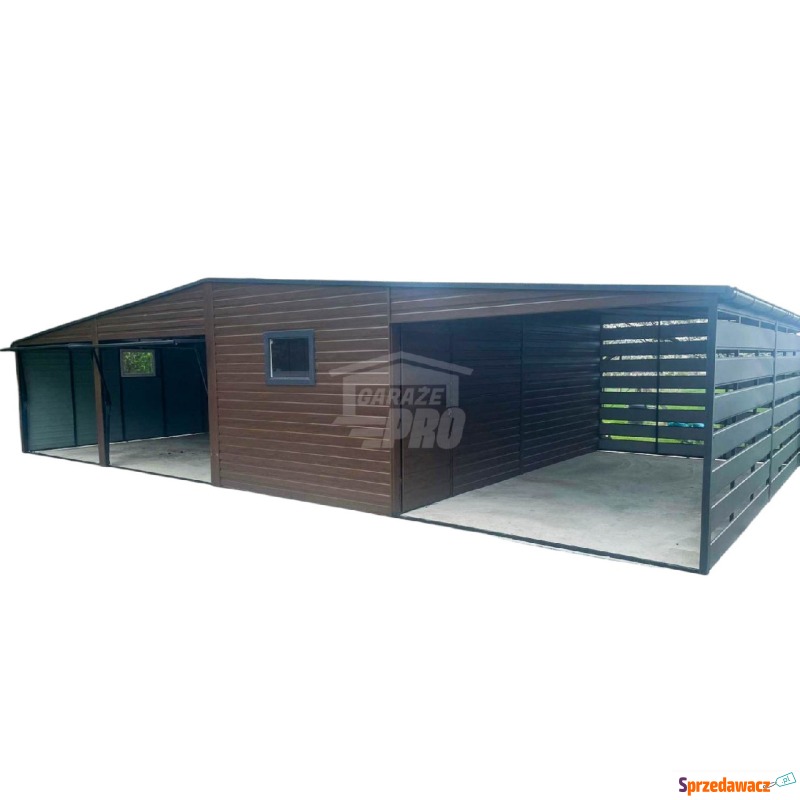 Garaż Blaszany 10x6m + wiata 4x6m 2x Brama - 2x... - Sprzedam garaż, parking - Gliwice