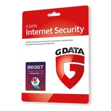 Oprogramowanie antywirusowe G Data Internet Security 3PC 1 ROK KARTA-KLUCZ