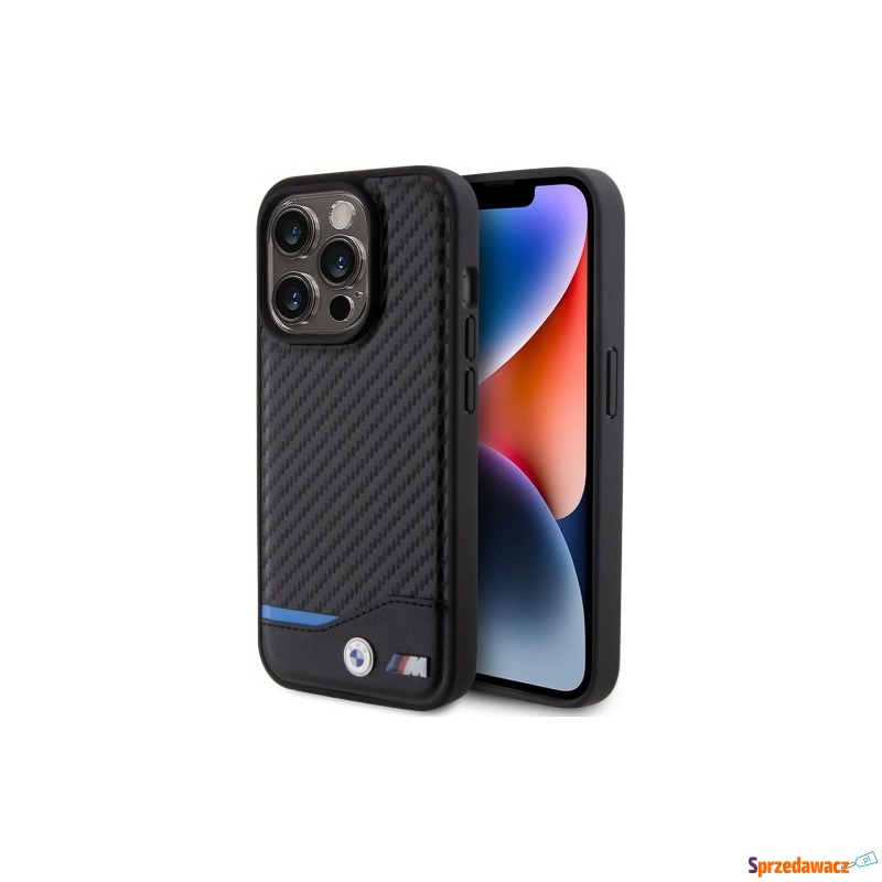 Etui BMW Leather Carbon do iPhone 15 Pro, czarne - Etui na telefon - Olsztyn