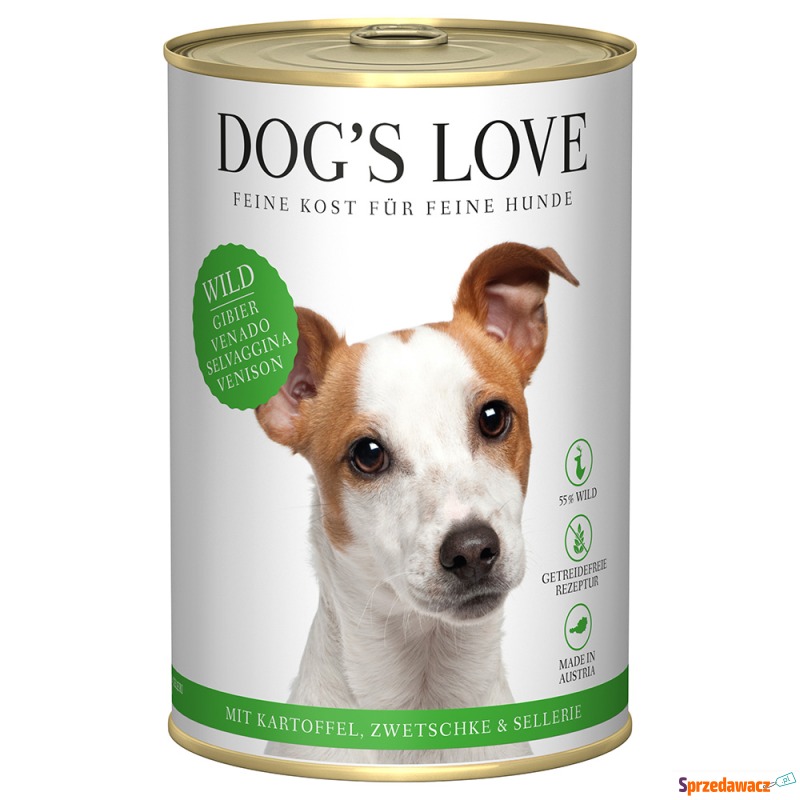 Dog's Love Adult 6 x 400 g - Dziczyzna - Karmy dla psów - Konin
