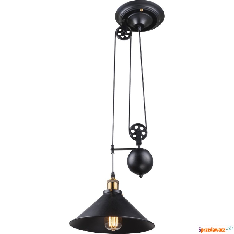 Lampa wisząca zwis Globo Lenius 1x60W E27 czarna... - Lampy wiszące, żyrandole - Chrzanów