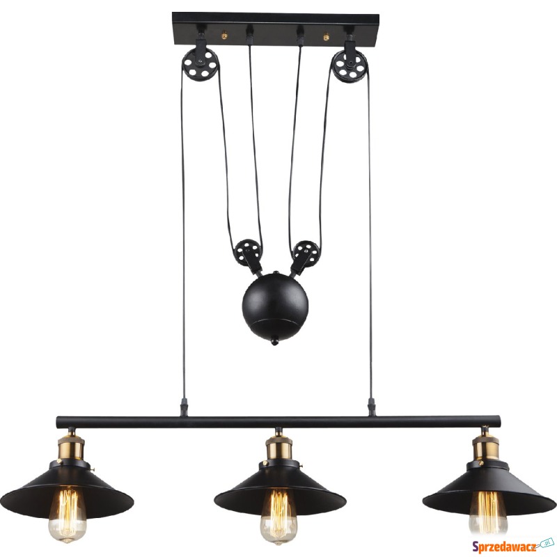 Lampa wisząca zwis Globo Lenius 3x60W E27 cza... - Lampy wiszące, żyrandole - Wrocław