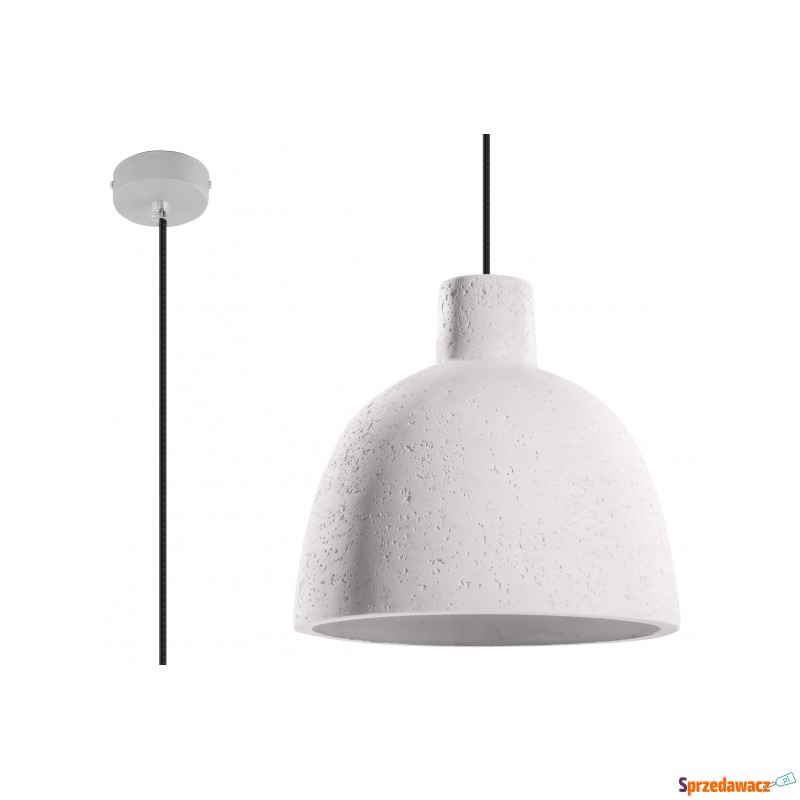 Lampa wisząca zwis Sollux Damaso 1X60W E27 biały... - Lampy wiszące, żyrandole - Bełchatów