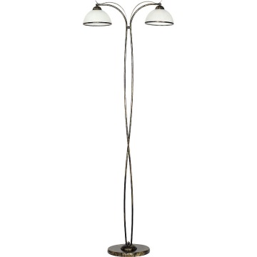 Lampa podłogowa stojąca oprawa Luminex Korfu 2x60W E27 biały/patyna 4042