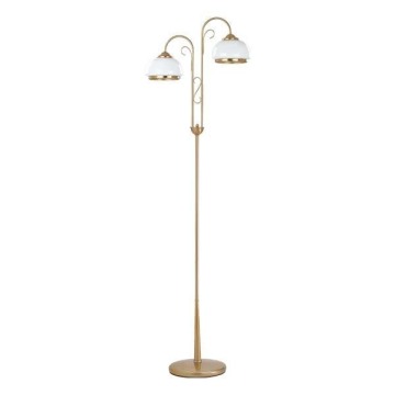 Lampa podłogowa Alfa Paris 4513 oprawa stojąca 2x60W E27 białą/patyna - wysyłka w 24h