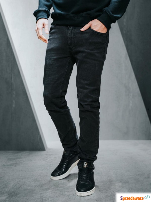 Spodnie Jeansowe Croll Classic Slim 6693 Czarne - Spodnie męskie - Bytom