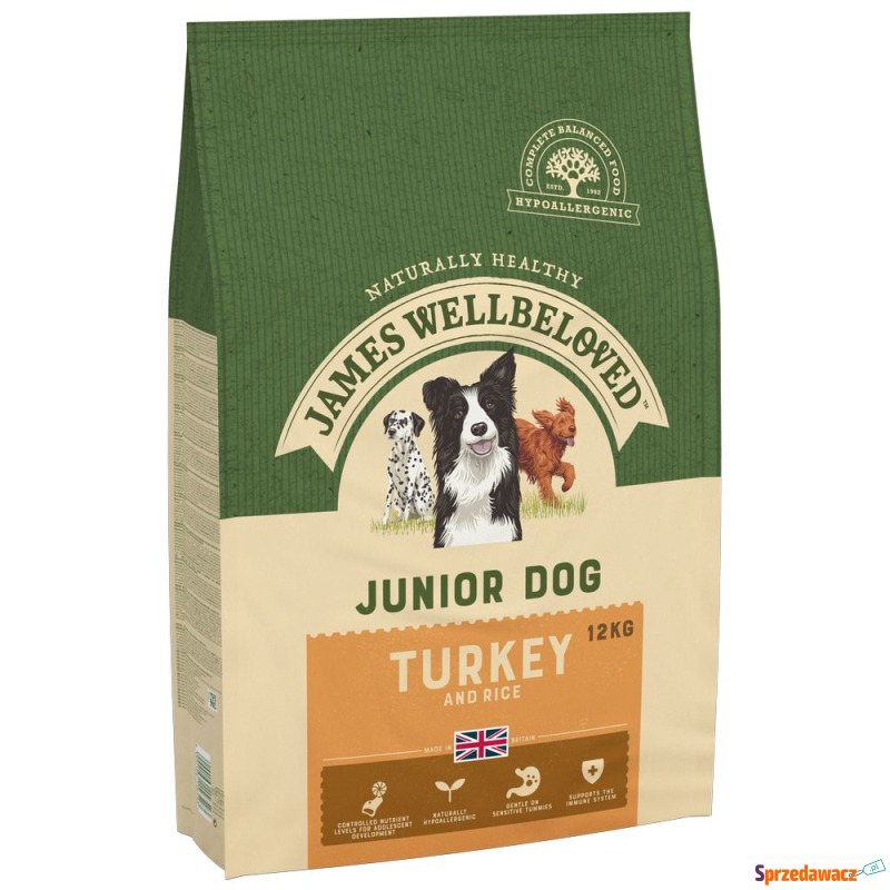James Wellbeloved Junior, indyk i ryż - 12 kg - Karmy dla psów - Krzeszów