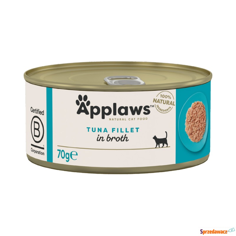 Megapakiet Applaws w bulionie, 24 x 70 g - Filet... - Karmy dla kotów - Konin