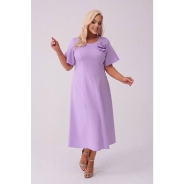 Elegancka sukienka Doris na wesele w odcieniach lawendy PLUS SIZE XXL