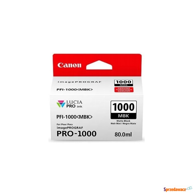 Tusz Oryginalny Canon PFI-1000MBK (0545C001)... - Tusze, tonery - Gdańsk