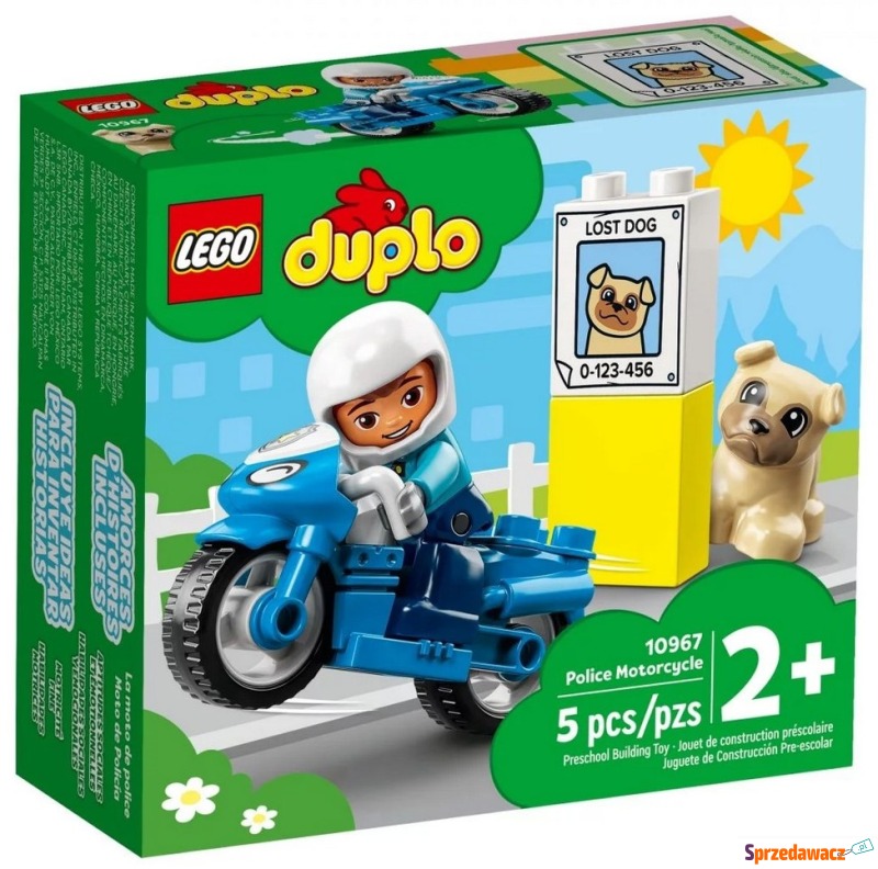 Klocki konstrukcyjne LEGO Duplo 10967 Motocykl... - Klocki - Ostrołęka