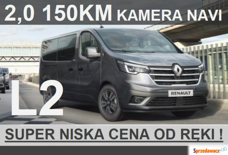 Renault Trafic - L2 150KM 2,0  Full Led DużyEkran... - Samochody osobowe - Szczecinek