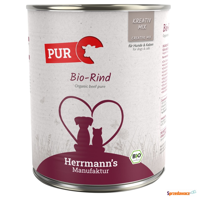 Herrmann's Bio PUR, 6 x 800 g - Biowołowina - Karmy dla psów - Brzeg
